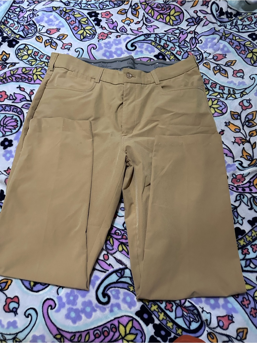 Walter Hagen Khaki/Tan Performance Golf Pants